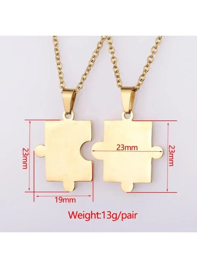 Unique Matching Puzzle Pieces Necklaces for Couples Set - Make a Statement with Your Accessories