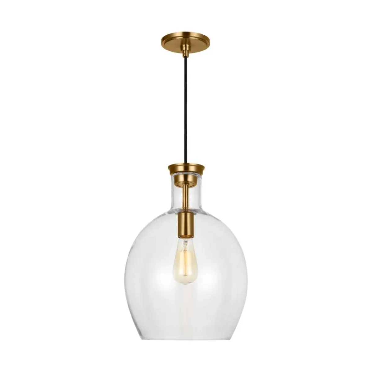 Vaso 12 in. Pendant Light Brushed Brass Finish