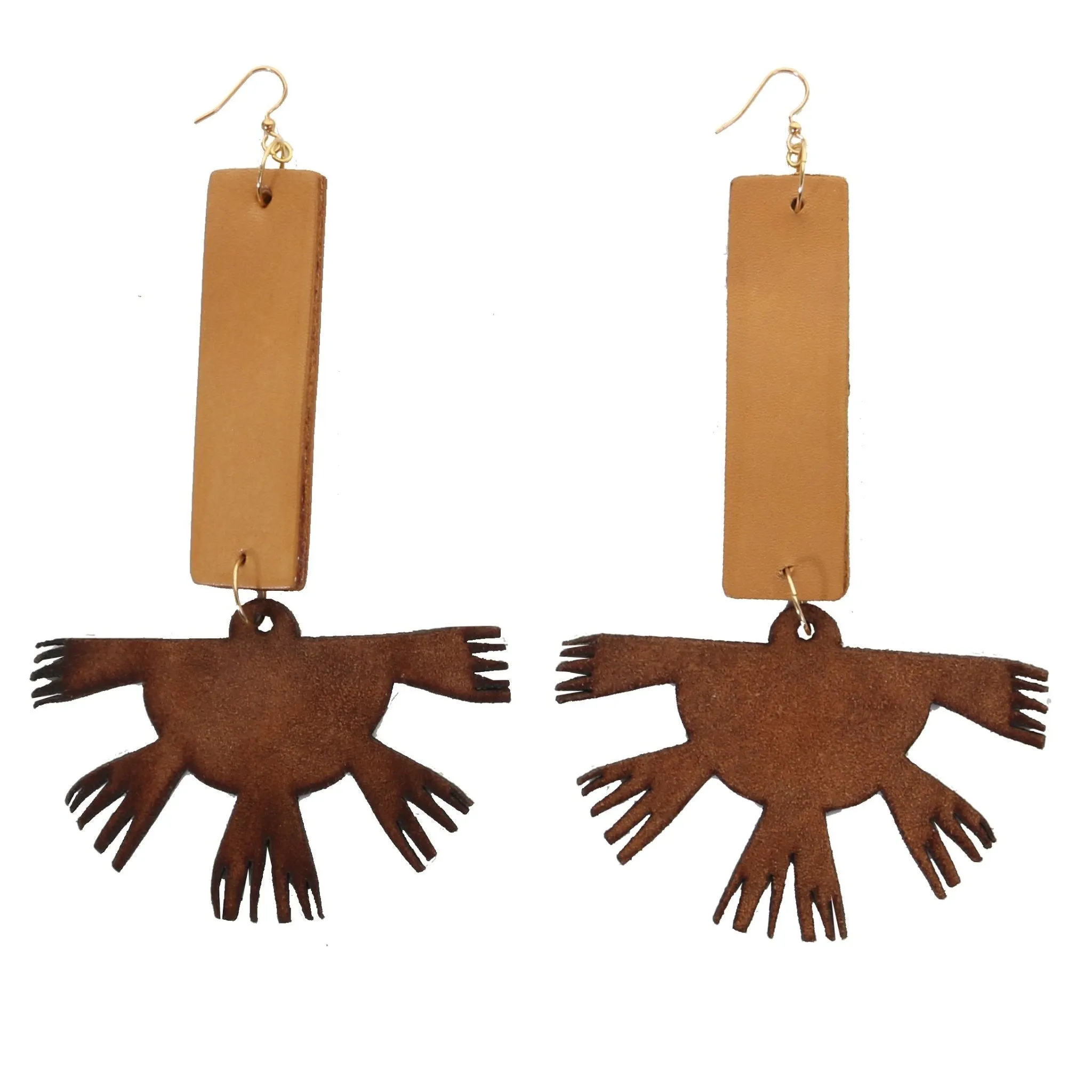 VE87 -  Vestige Sun Eagle Natural Earrings