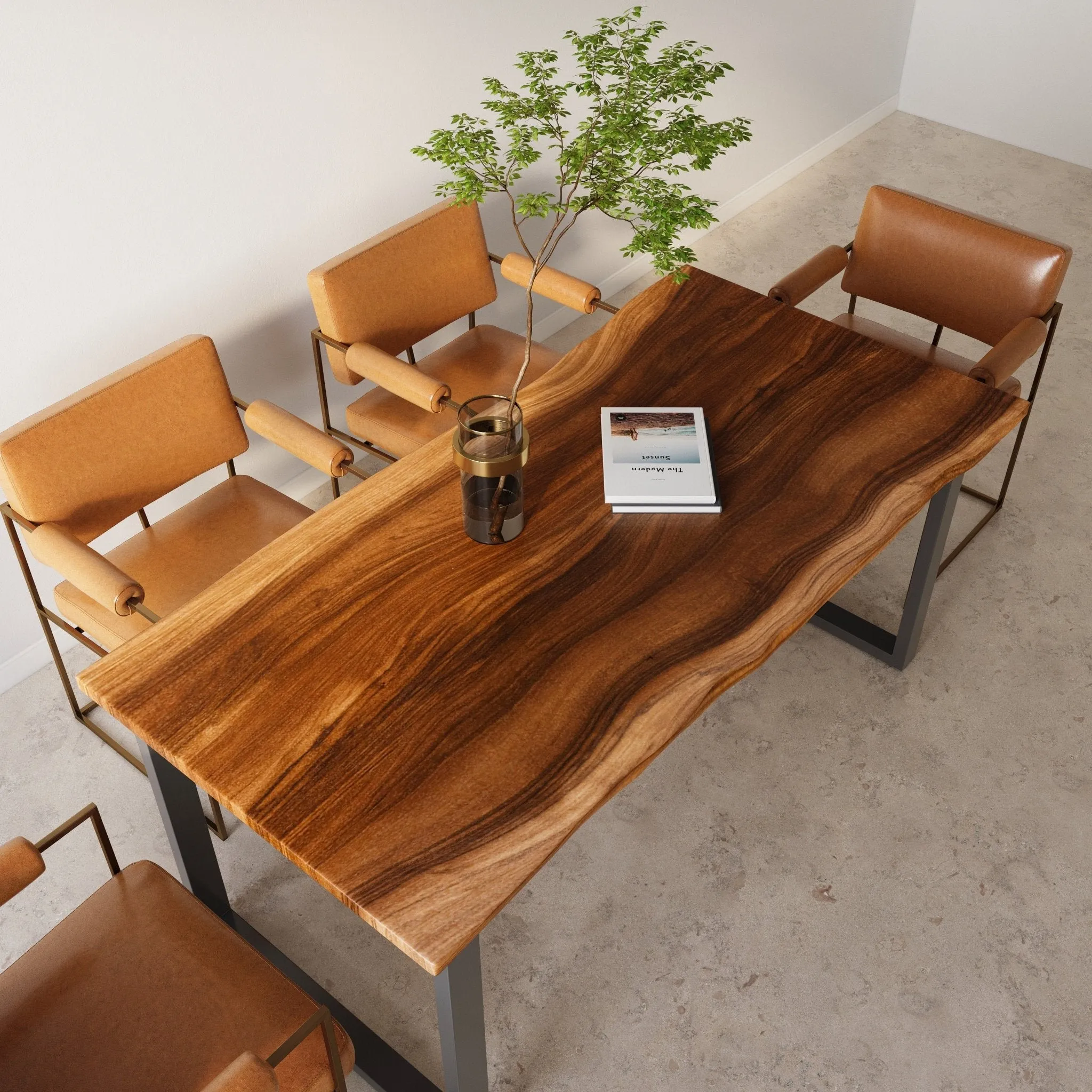 Walnut Live Edge Dining Table