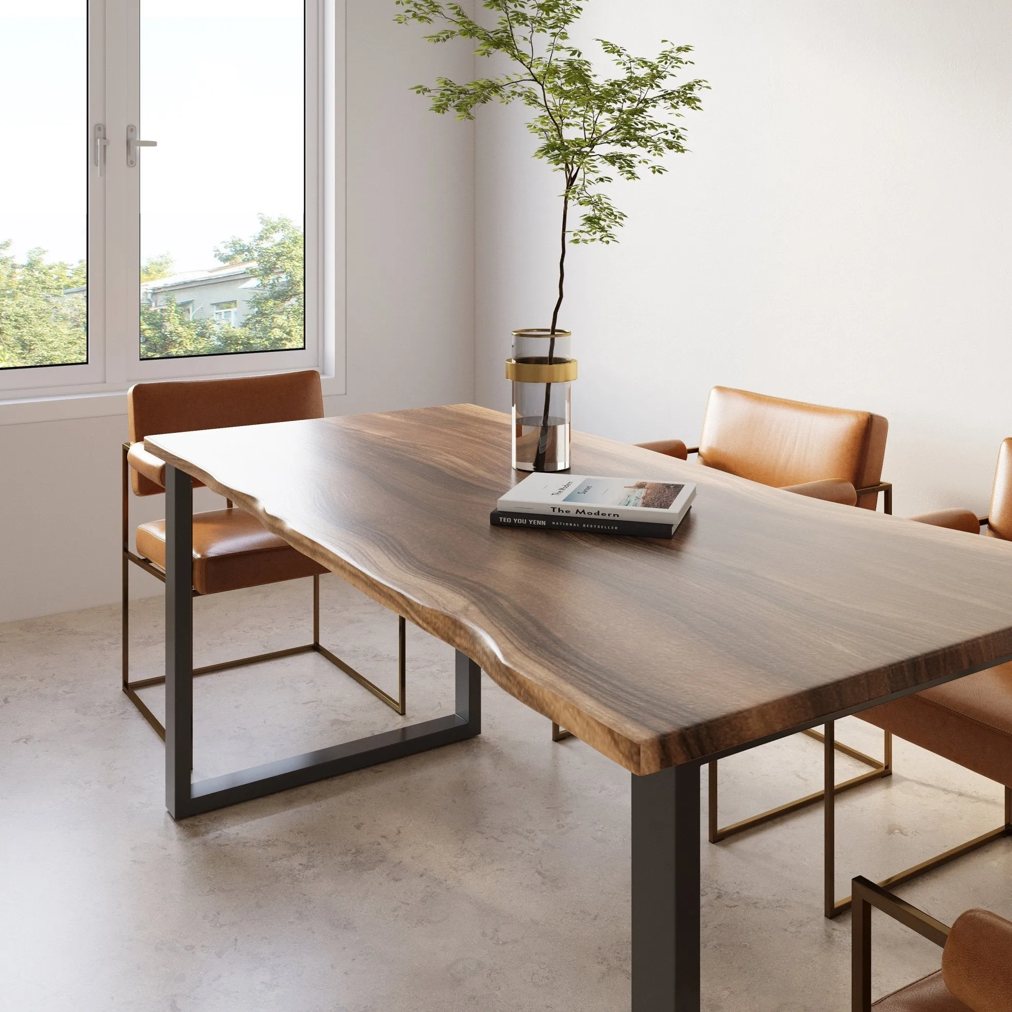 Walnut Live Edge Dining Table