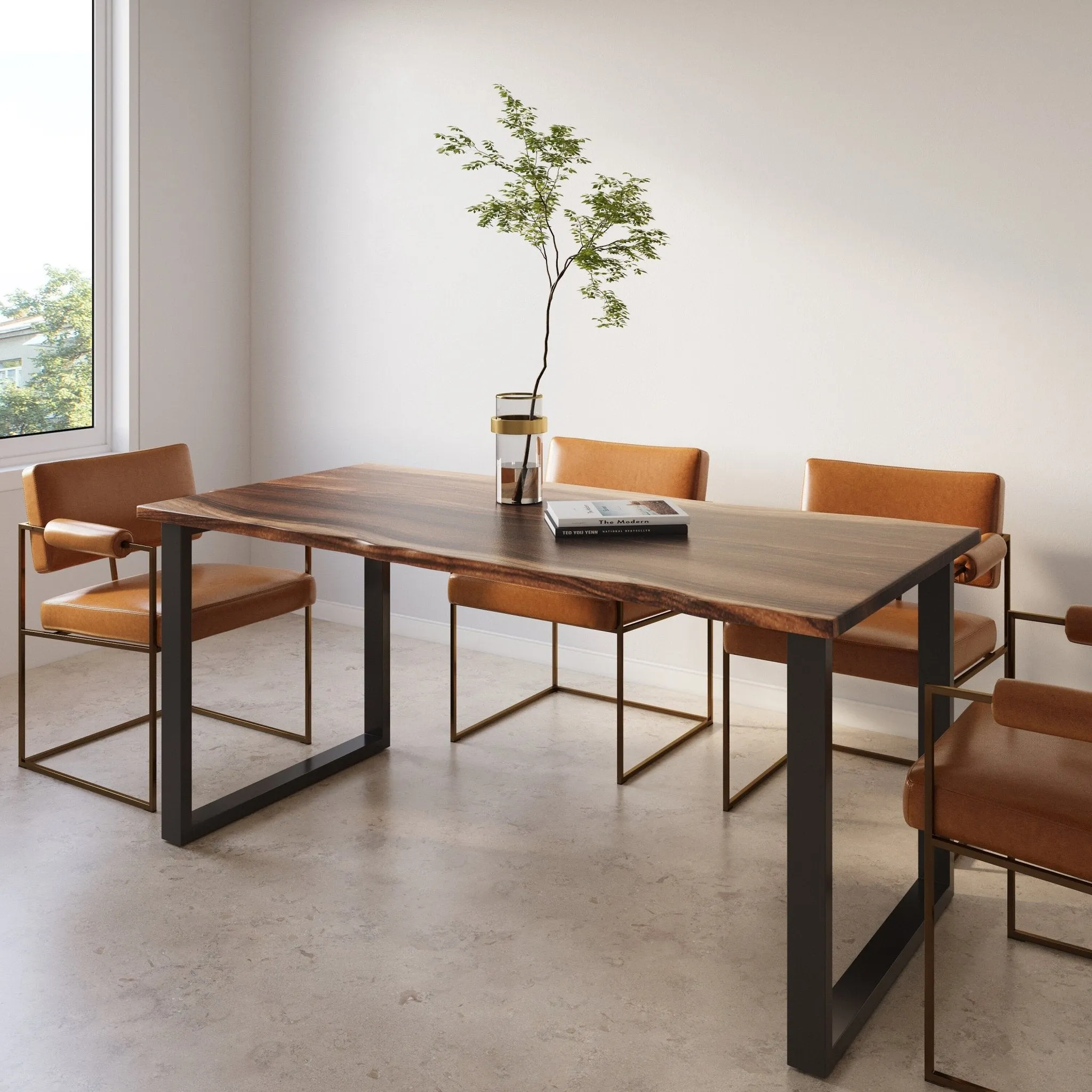 Walnut Live Edge Dining Table