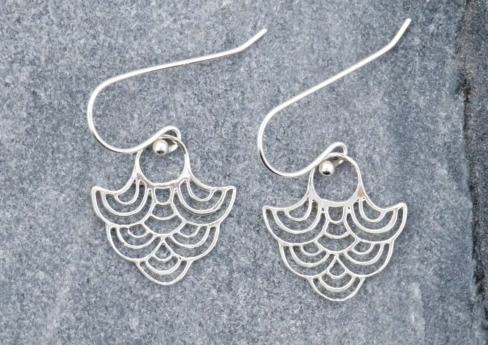 Wavy Geo Earrings - Silver