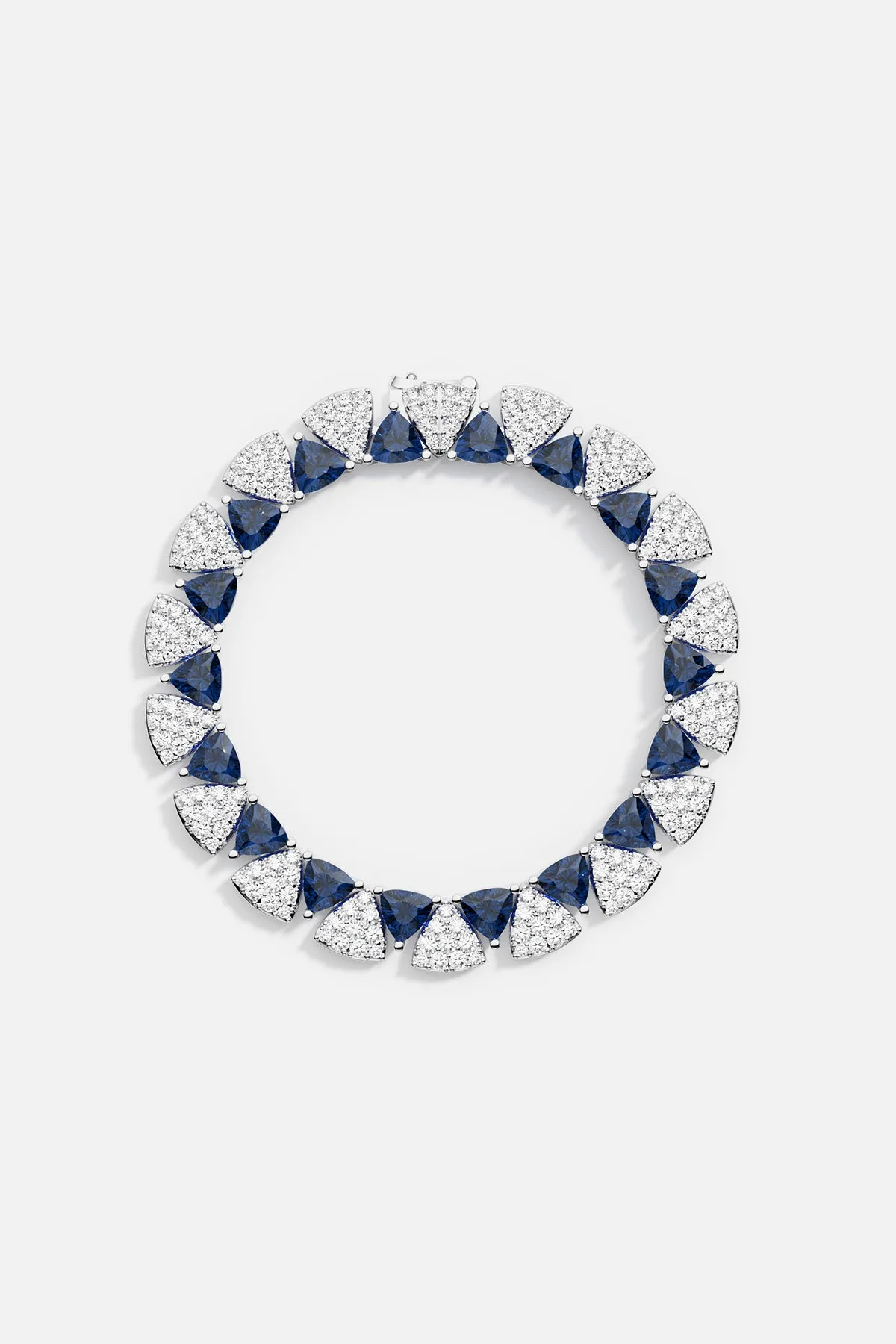 White & Blue Triangle Bracelet