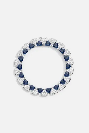 White & Blue Triangle Bracelet