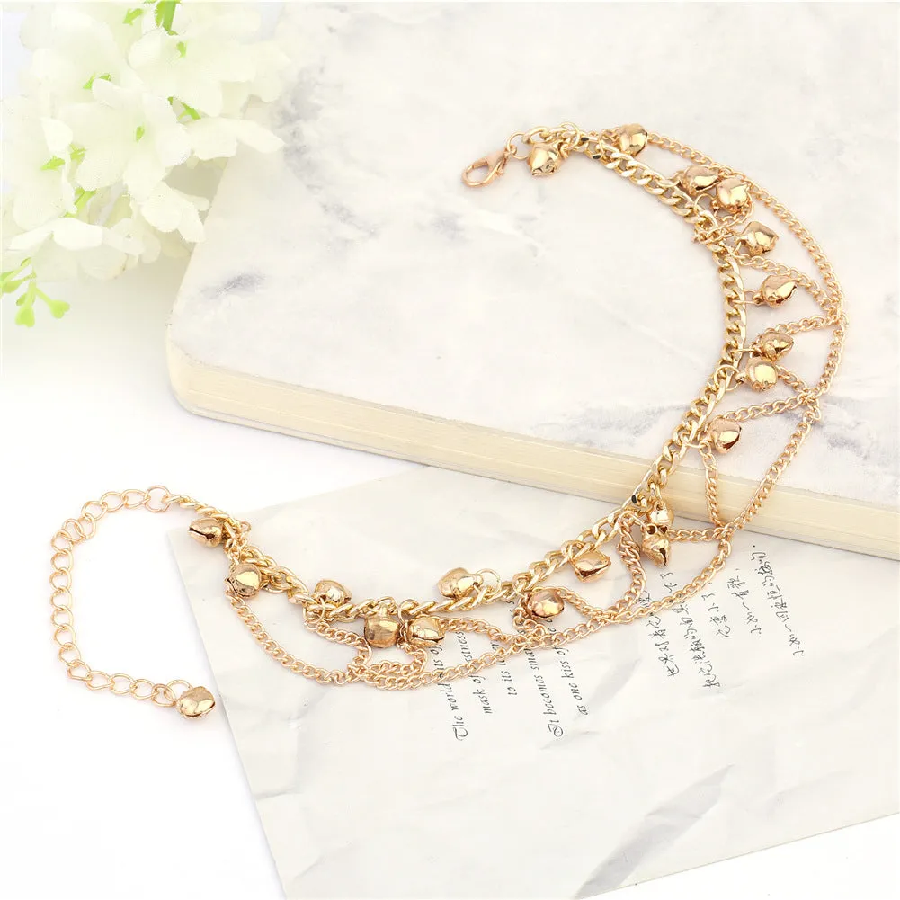 Wild Bohemian Wave Tassel Bell Anklet