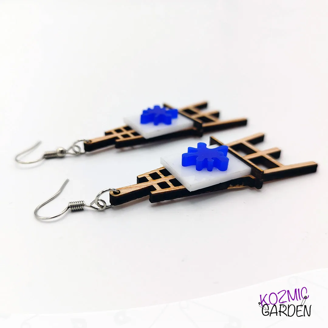 WOOD EASEL EARRINGS | Let Your Imagination Go Wild!