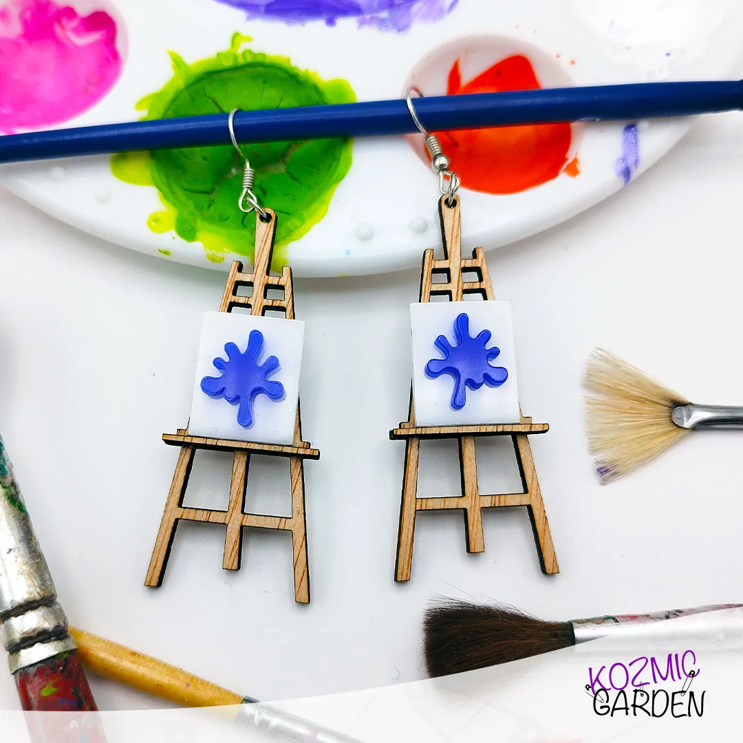 WOOD EASEL EARRINGS | Let Your Imagination Go Wild!