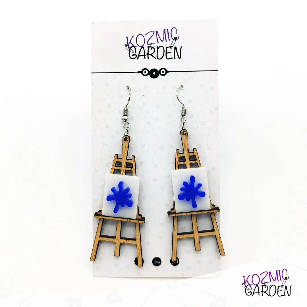 WOOD EASEL EARRINGS | Let Your Imagination Go Wild!