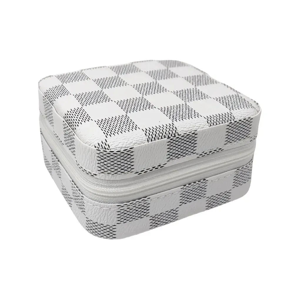 Zip Around Square Jewelry Box